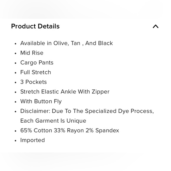 Fashion Nova Tan Cargo Tan - Picture 5 of 6